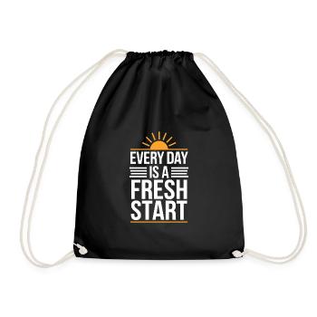 Harness Positivity And Mental Well-Being Through - Drawstring Bag - black - Front
