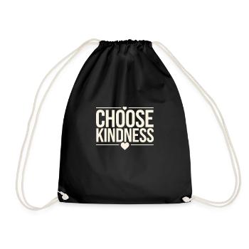 Harness Positivity And Mental Well-Being Through - Drawstring Bag - black - Front