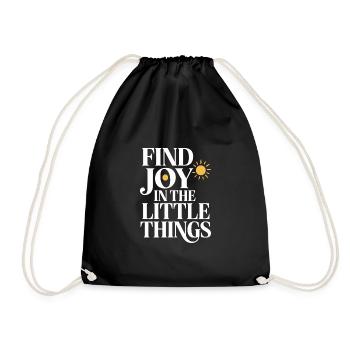 Harness Positivity And Mental Well-Being Through - Drawstring Bag - black - Front