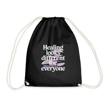 Mental Health Advocate Therapy Support Emotional - Drawstring Bag - black - Front