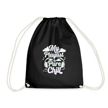 Chill Vibes Amateur de musique décontractée Relaxante - Sac de sport léger - noir - Devant