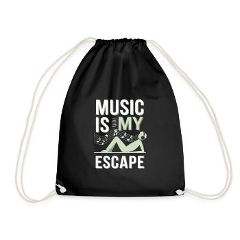 Chill Vibes Amateur de musique décontractée Relaxante - Sac de sport léger - noir - Devant