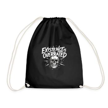 Emo Vibes and Emotional Punk Aesthetic for the - Drawstring Bag - black - Front