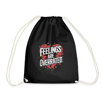 Emo Vibes and Emotional Punk Aesthetic for the - Drawstring Bag - black - Front