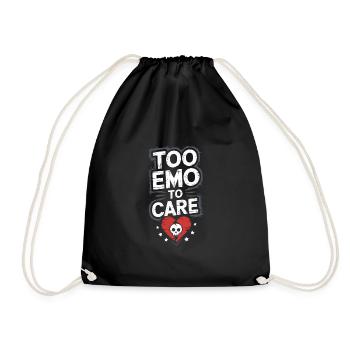 Emo Vibes and Emotional Punk Aesthetic for the - Drawstring Bag - black - Front