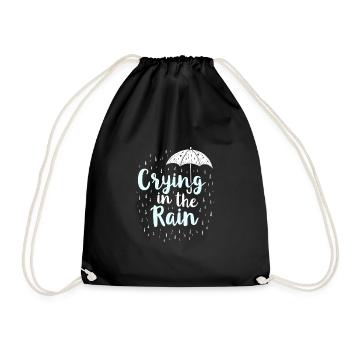 Emo Vibes and Emotional Punk Aesthetic for the - Drawstring Bag - black - Front
