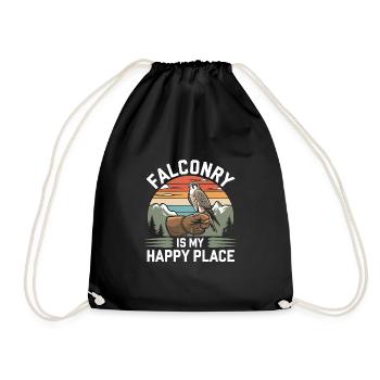 Explorez l’art de la fauconnerie avec de magnifiques oiseaux - Sac de sport léger - noir - Devant