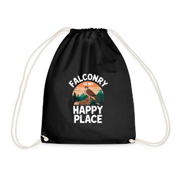 Explore the Art of Falconry with Magnificent Birds - Drawstring Bag - black - Front