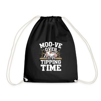 Funny Cow Tipping Joke for Farm Enthusiasts and - Turnbeutel - Schwarz - Vorne