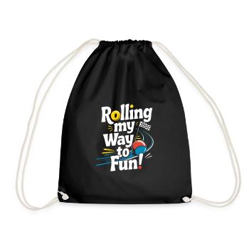 Des aventures palpitantes de courses de billes pour les passionnés - Sac de sport léger - noir - Devant