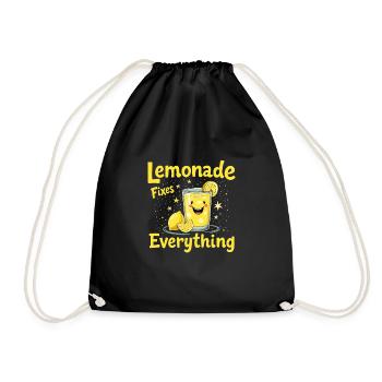 Refreshing Lemonade Vibes: Perfect for Lemonade - Drawstring Bag - black - Front