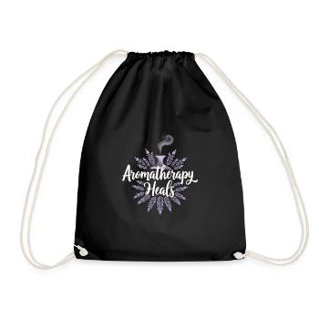 Embrace Aromatherapy For Holistic Healing And - Drawstring Bag - black - Front