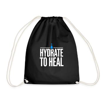 Hydration and Wellness Journey: Stay Hydrated and - Turnbeutel - Schwarz - Vorne