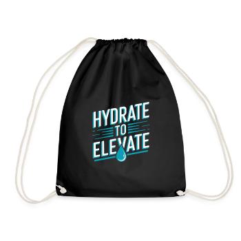 Hydration and Wellness Journey: Stay Hydrated and - Turnbeutel - Schwarz - Vorne
