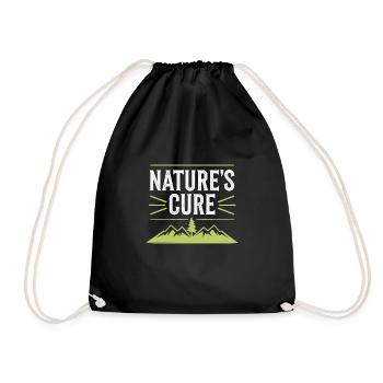 Nature Healing and Wellness Connection Through - Drawstring Bag - black - Front