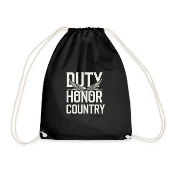 Honor Veterans Day with Patriotism and Military - Drawstring Bag - black - Front