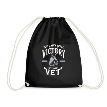 Honor Veterans Day with Patriotism and Military - Drawstring Bag - black - Front