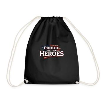 Honor Veterans Day with Patriotism and Military - Turnbeutel - Schwarz - Vorne