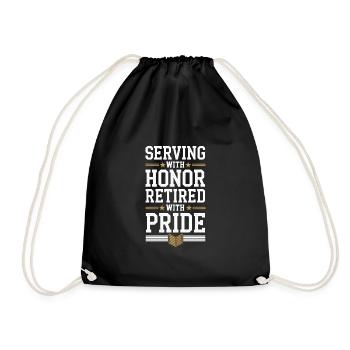 Honor Veterans Day with Patriotism and Military - Drawstring Bag - black - Front