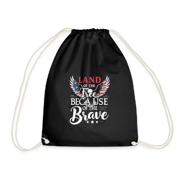 Honor Veterans Day with Patriotism and Military - Drawstring Bag - black - Front
