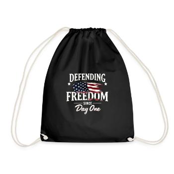 Honor Veterans Day with Patriotism and Military - Drawstring Bag - black - Front