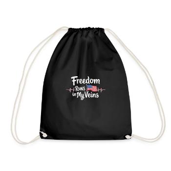 Honor Veterans Day with Patriotism and Military - Drawstring Bag - black - Front