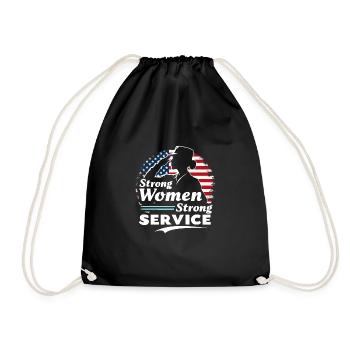 Honor Veterans Day with Patriotism and Military - Drawstring Bag - black - Front