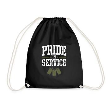 Honor Veterans Day with Patriotism and Military - Drawstring Bag - black - Front