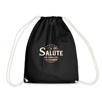 Honor Veterans Day with Patriotism and Military - Drawstring Bag - black - Front