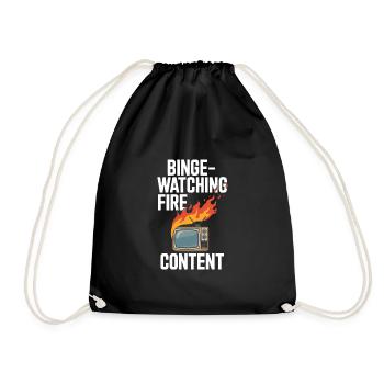 Binge Watching Marathon pour les fans de séries et de films - Sac de sport léger - noir - Devant
