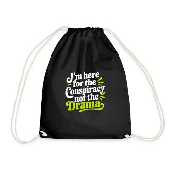 Global Conspiracy - Drawstring Bag - black - Front