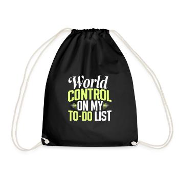 Global Conspiracy - Drawstring Bag - black - Front