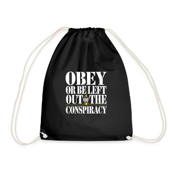 Global Conspiracy - Drawstring Bag - black - Front