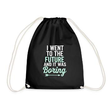 Time travel sci-fi enthusiast and time machine - Drawstring Bag - black - Front