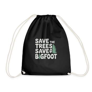 Bigfoot croyant Sasquatch Cryptide Créature de la forêt - Sac de sport léger - noir - Devant