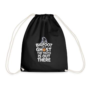 Bigfoot Believer Sasquatch Cryptid Forest Creature - Drawstring Bag - black - Front