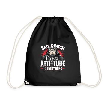 Bigfoot croyant Sasquatch Cryptide Créature de la forêt - Sac de sport léger - noir - Devant