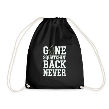 Bigfoot Believer Sasquatch Cryptid Forest Creature - Drawstring Bag - black - Front