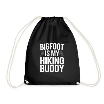 Bigfoot Believer Sasquatch Cryptid Forest Creature - Drawstring Bag - black - Front