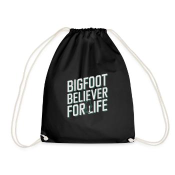 Bigfoot croyant Sasquatch Cryptide Créature de la forêt - Sac de sport léger - noir - Devant