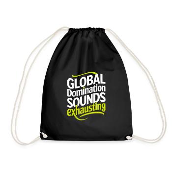Global Conspiracy - Drawstring Bag - black - Front