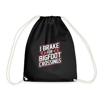 Bigfoot Believer Sasquatch Cryptid Forest Creature - Drawstring Bag - black - Front