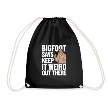 Bigfoot croyant Sasquatch Cryptide Créature de la forêt - Sac de sport léger - noir - Devant