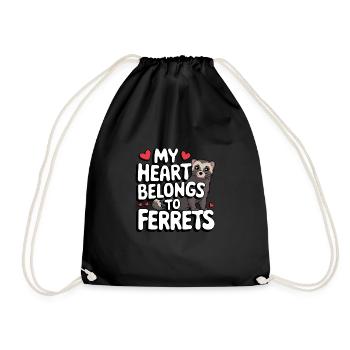 Propriétaire de furet, Amateur de furets, Bonbons - Sac de sport léger - noir - Devant