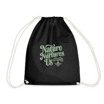 Climate optimism, Earth Day, Sustainability - Drawstring Bag - black - Front
