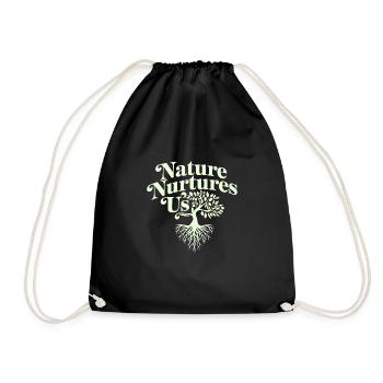Climate optimism, Earth Day, Sustainability - Drawstring Bag - black - Front