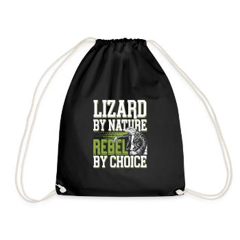 Lizard People Reptile Conspiracy And Secret - Drawstring Bag - black - Front