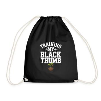 Plant Parent Black Thumb Funny Plant Care Struggle - Turnbeutel - Schwarz - Vorne