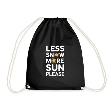 Winter-grumpy-cold-weather-complaints - Drawstring Bag - black - Front