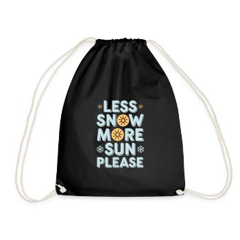Winter-grumpy-cold-weather-complaints - Drawstring Bag - black - Front